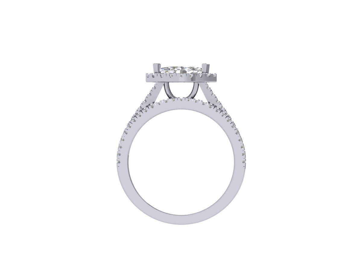 Marquise Ring Bridal Set 3D print model_9
