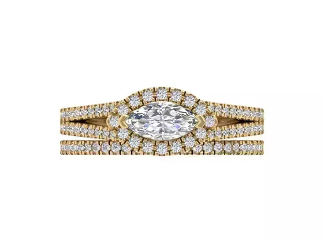 Marquise Ring Bridal Set