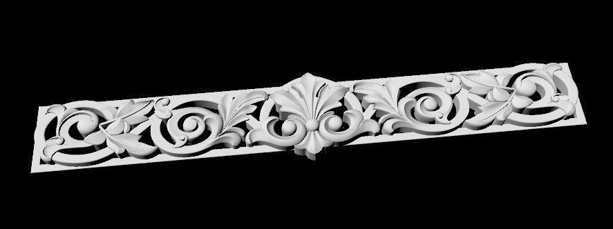 Central decor ornament for furniture 3D model_5