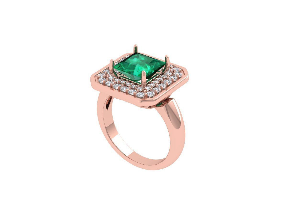 Princess Art Deco Ring 3D print model_1