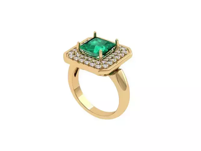 Princess Art Deco Ring