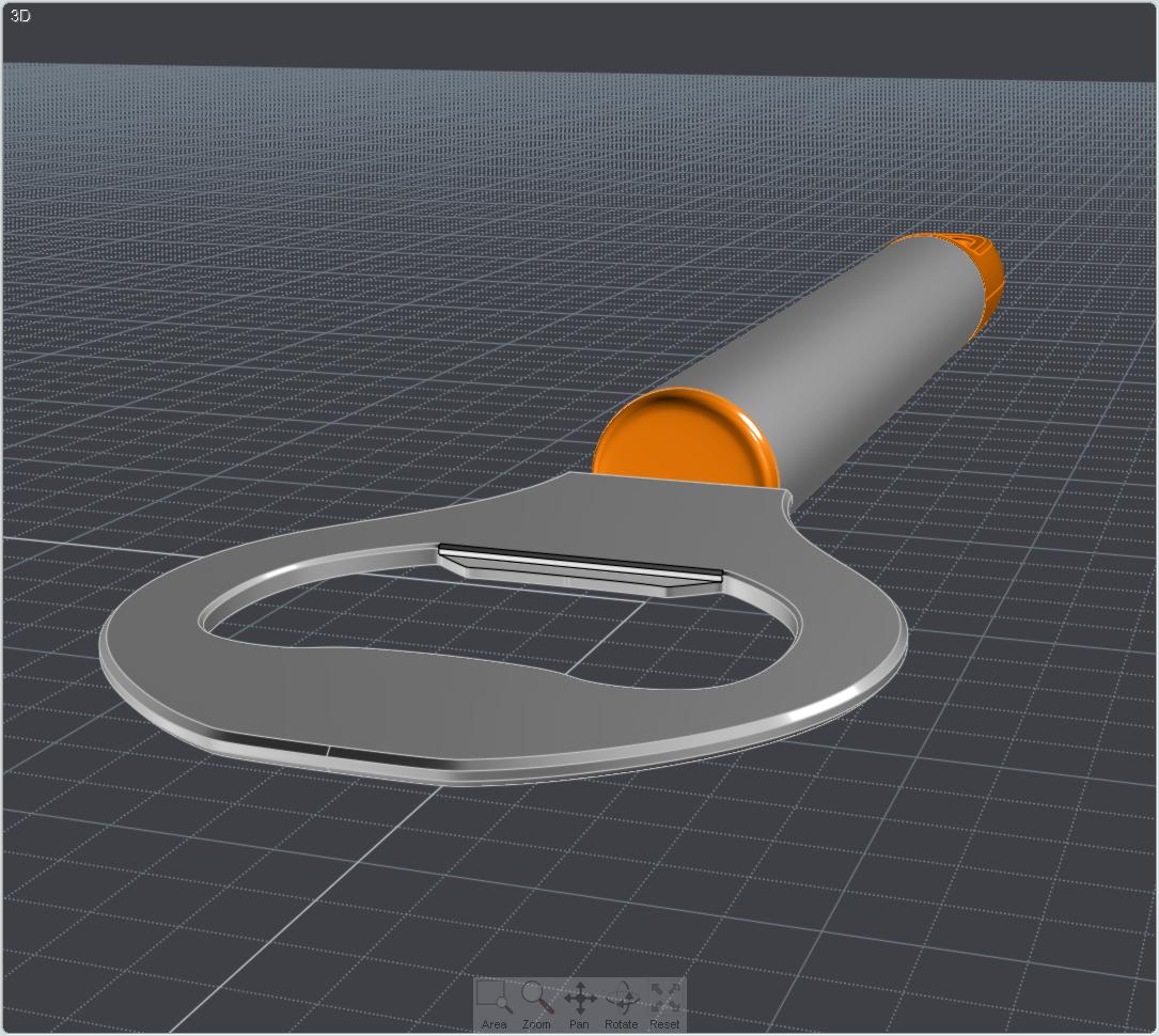 Bottle opener cad model 3D Model 3ds lwo lw lws 3dm ige igs