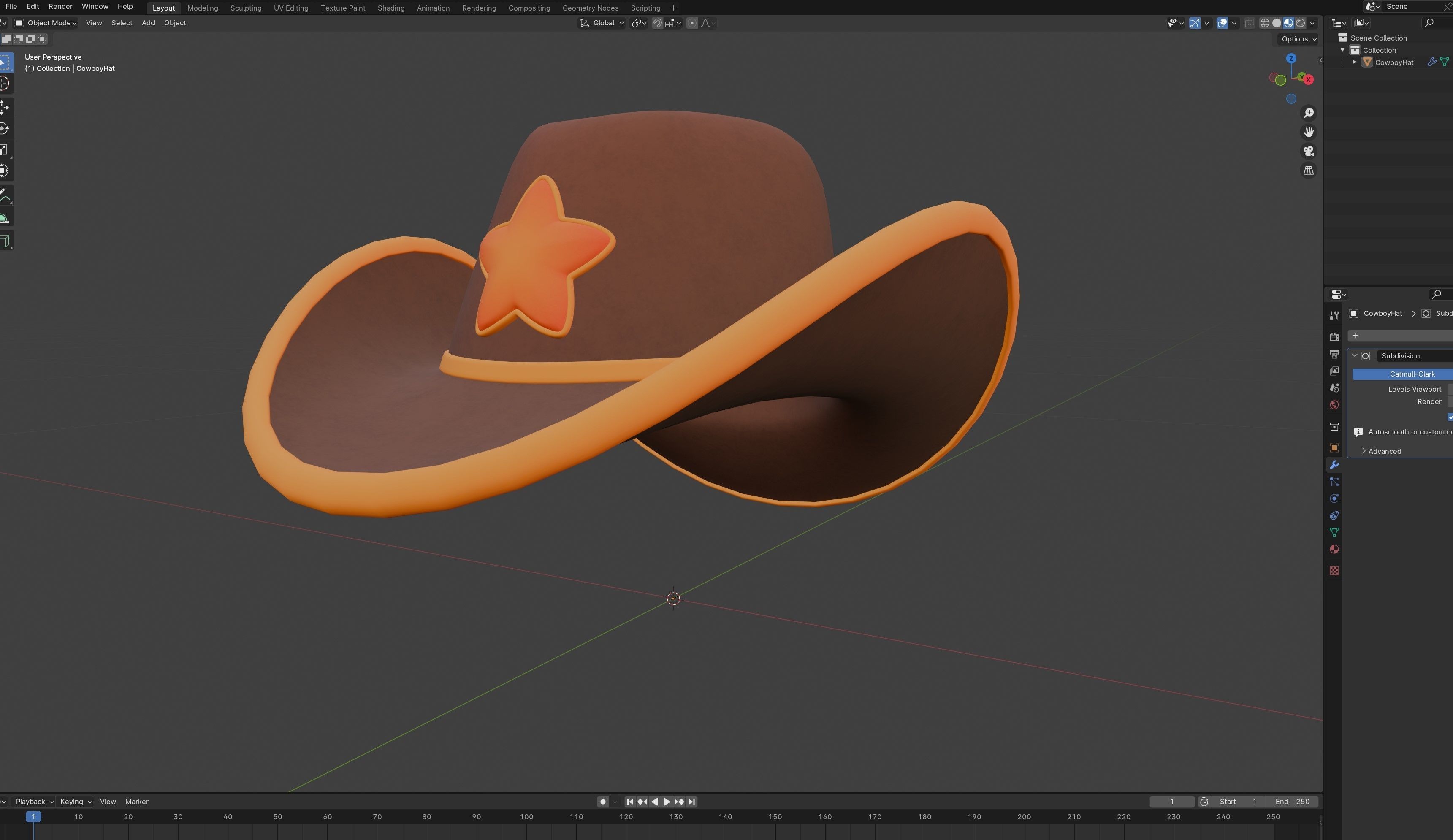Prop250 Cowboy Hat 3D model_27