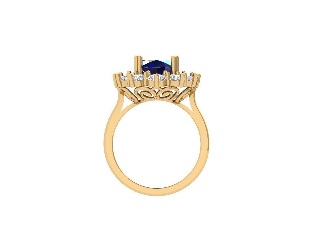 Oval Art Deco Ring 3D print model_10