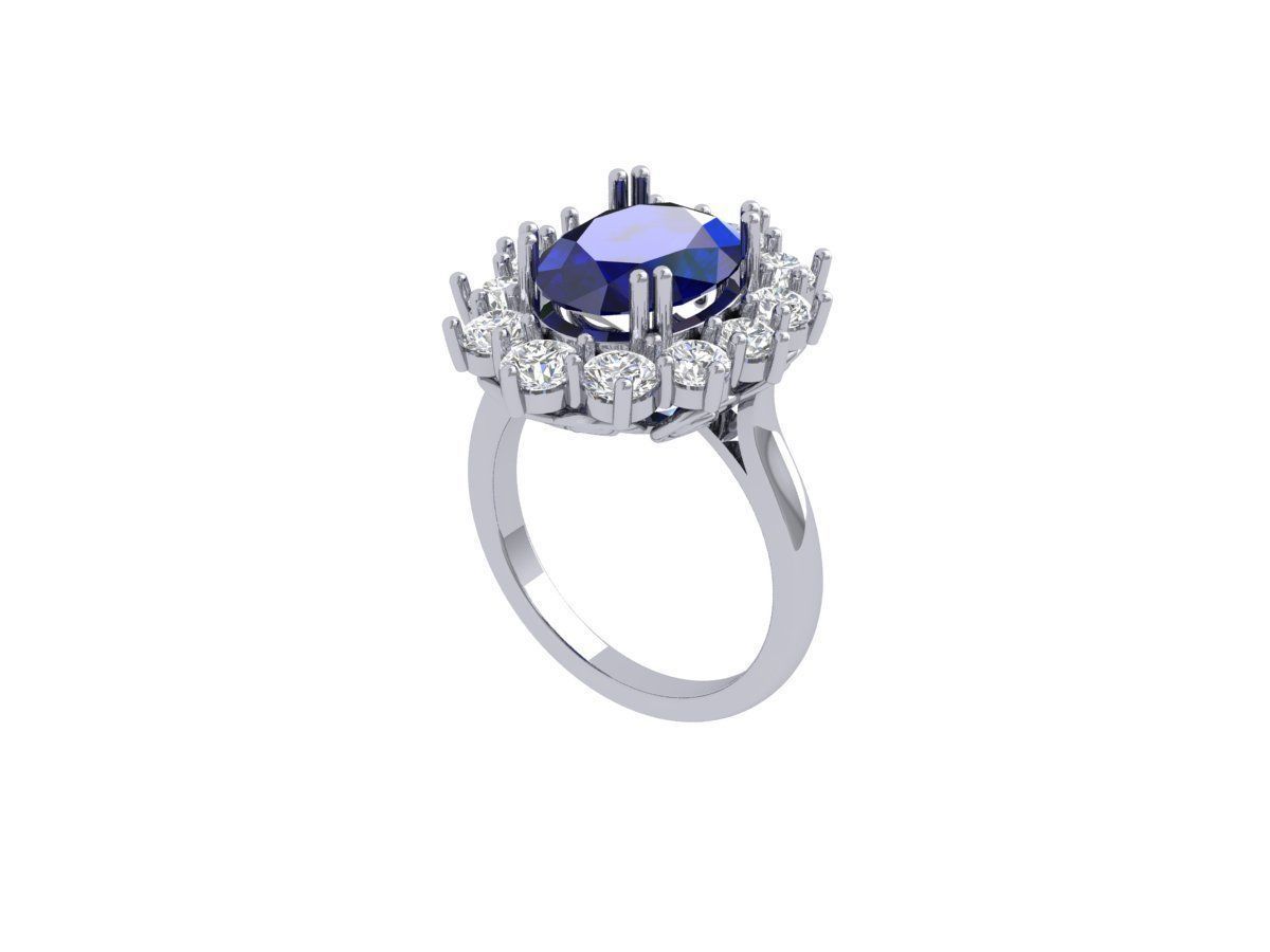 Oval Art Deco Ring 3D print model_5