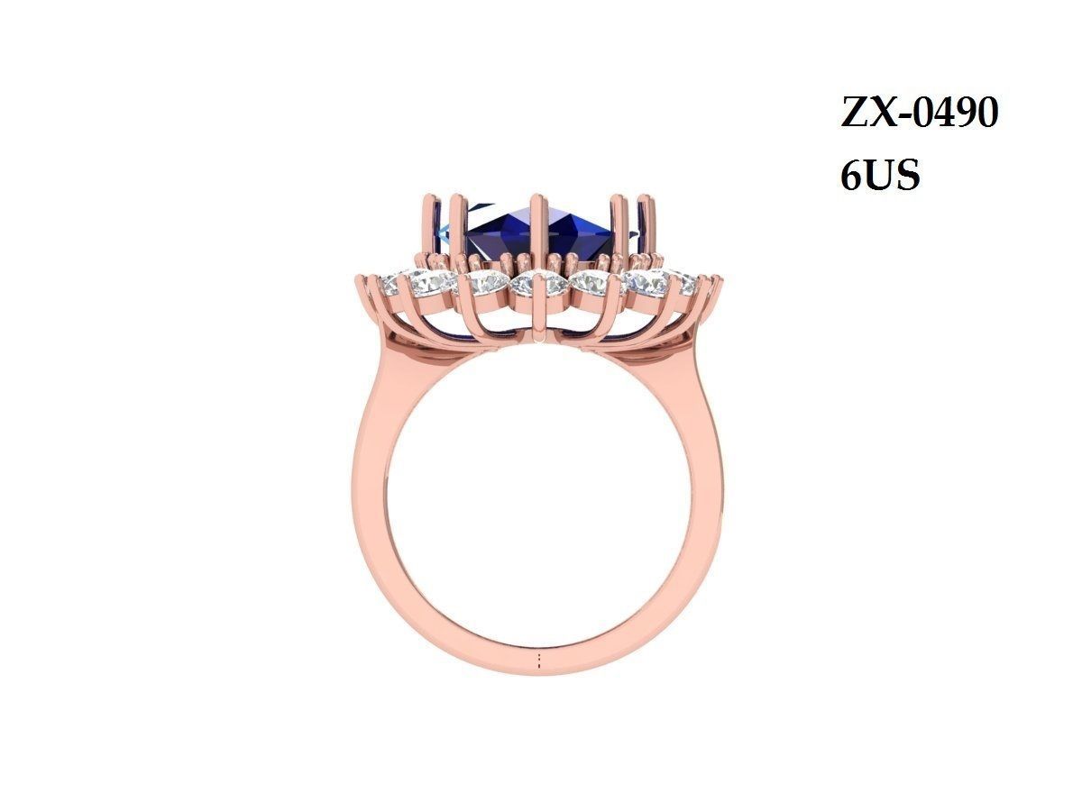 Oval Art Deco Ring 3D print model_11