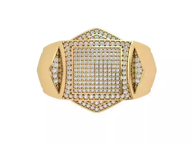 Solitaire Engagement Art Deco Ring