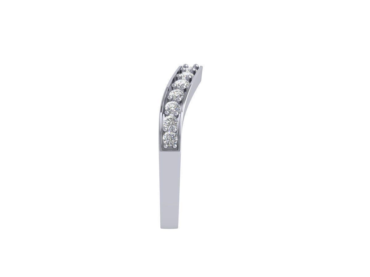 Solitaire Engagement Art Deco Ring 3D print model_8