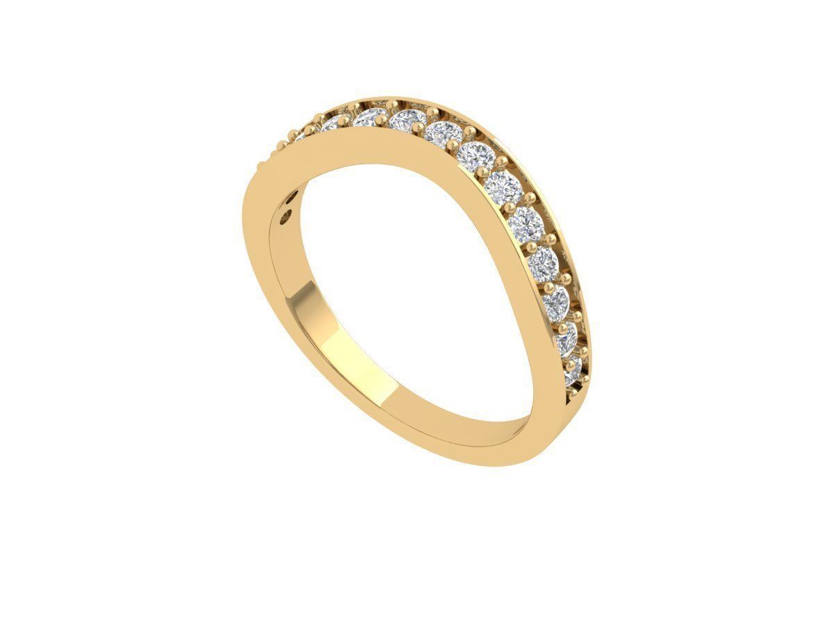 Solitaire Engagement Art Deco Ring 3D print model_3