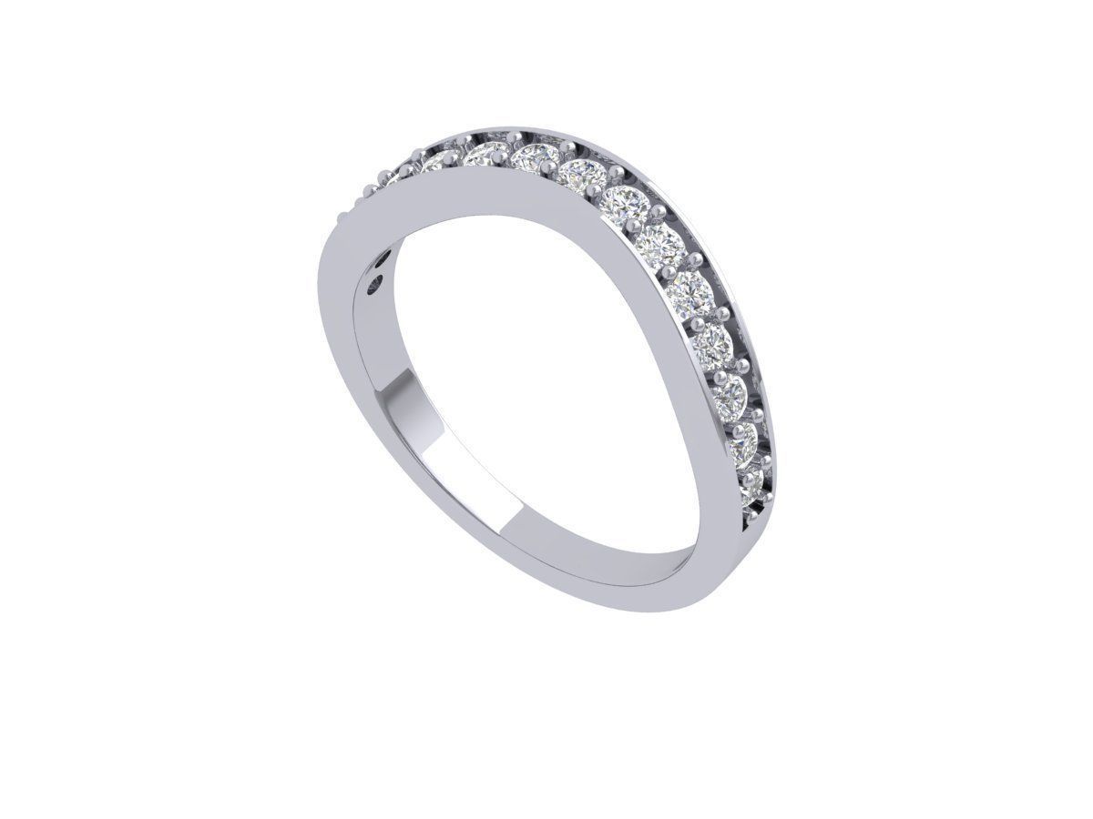 Solitaire Engagement Art Deco Ring 3D print model_5