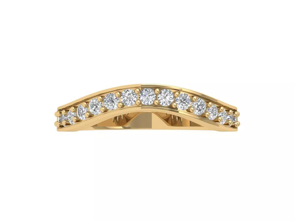 Solitaire Engagement Art Deco Ring 3D print model_0