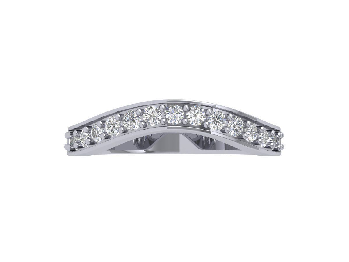 Solitaire Engagement Art Deco Ring 3D print model_2