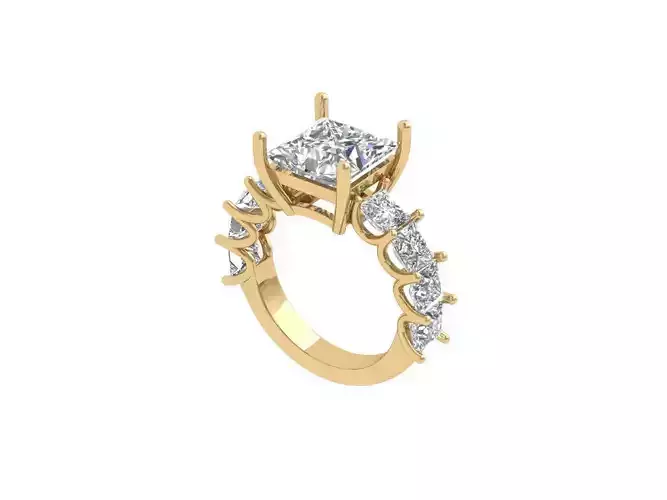 Princess Art Deco Ring