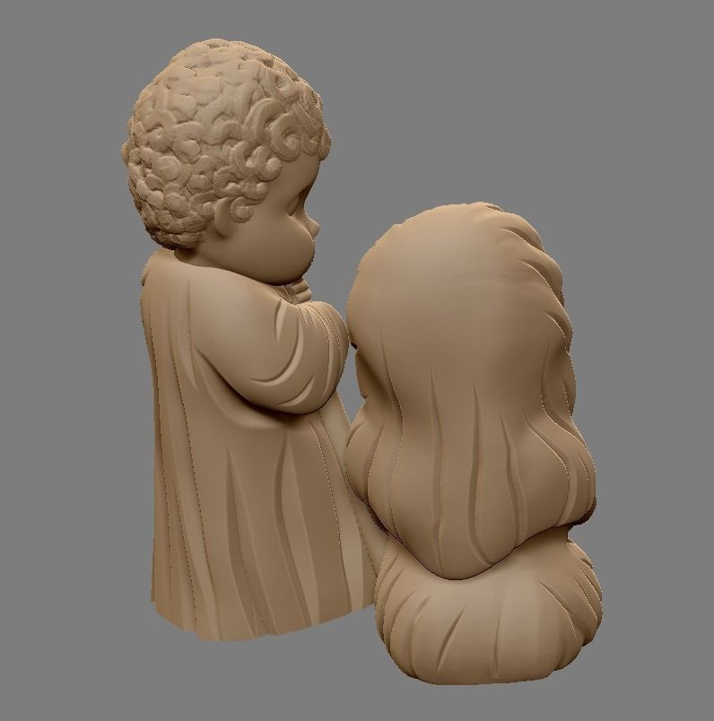 Christmas Crib baby jesus 3D print model_35