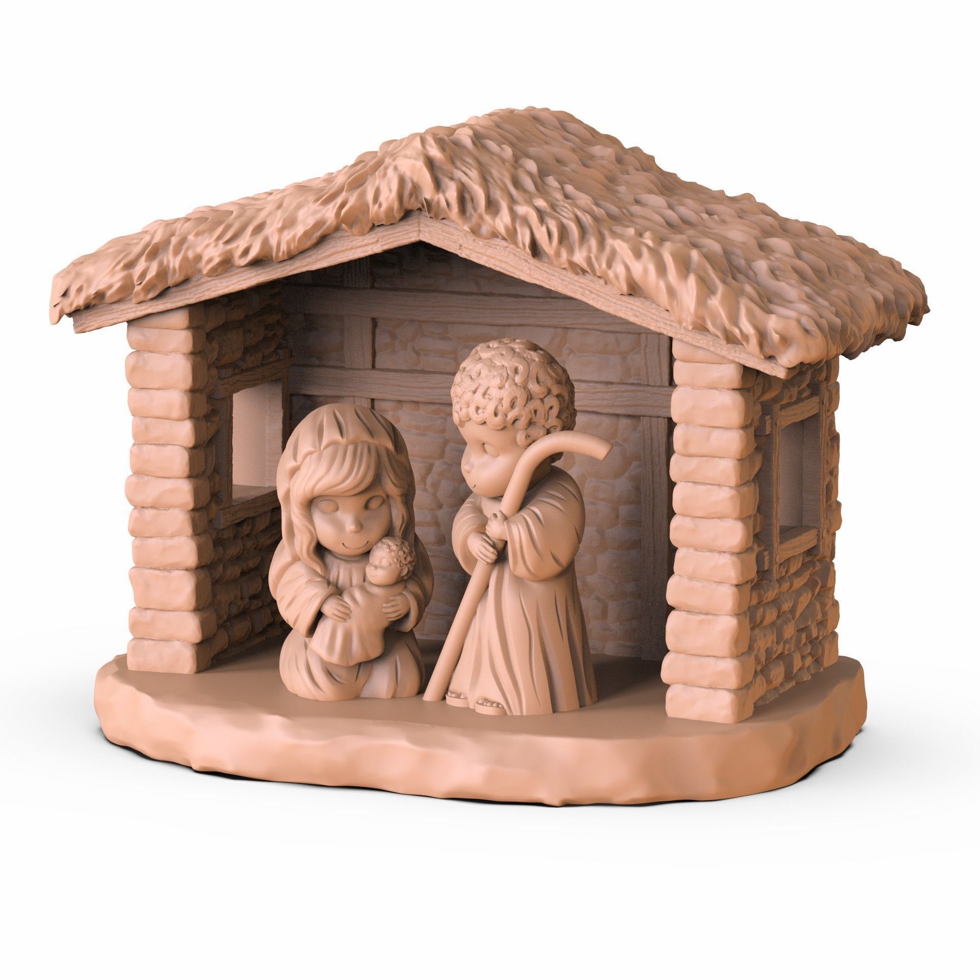 Christmas Crib baby jesus 3D print model_54