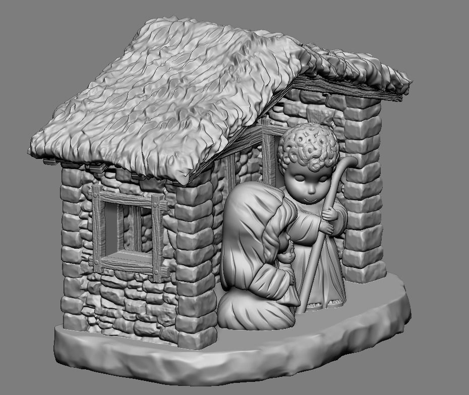 Christmas Crib baby jesus 3D print model_10