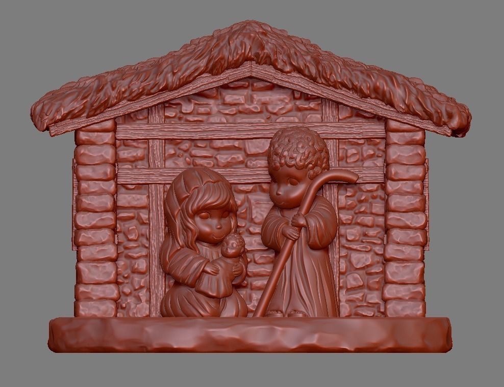 Christmas Crib baby jesus 3D print model_69