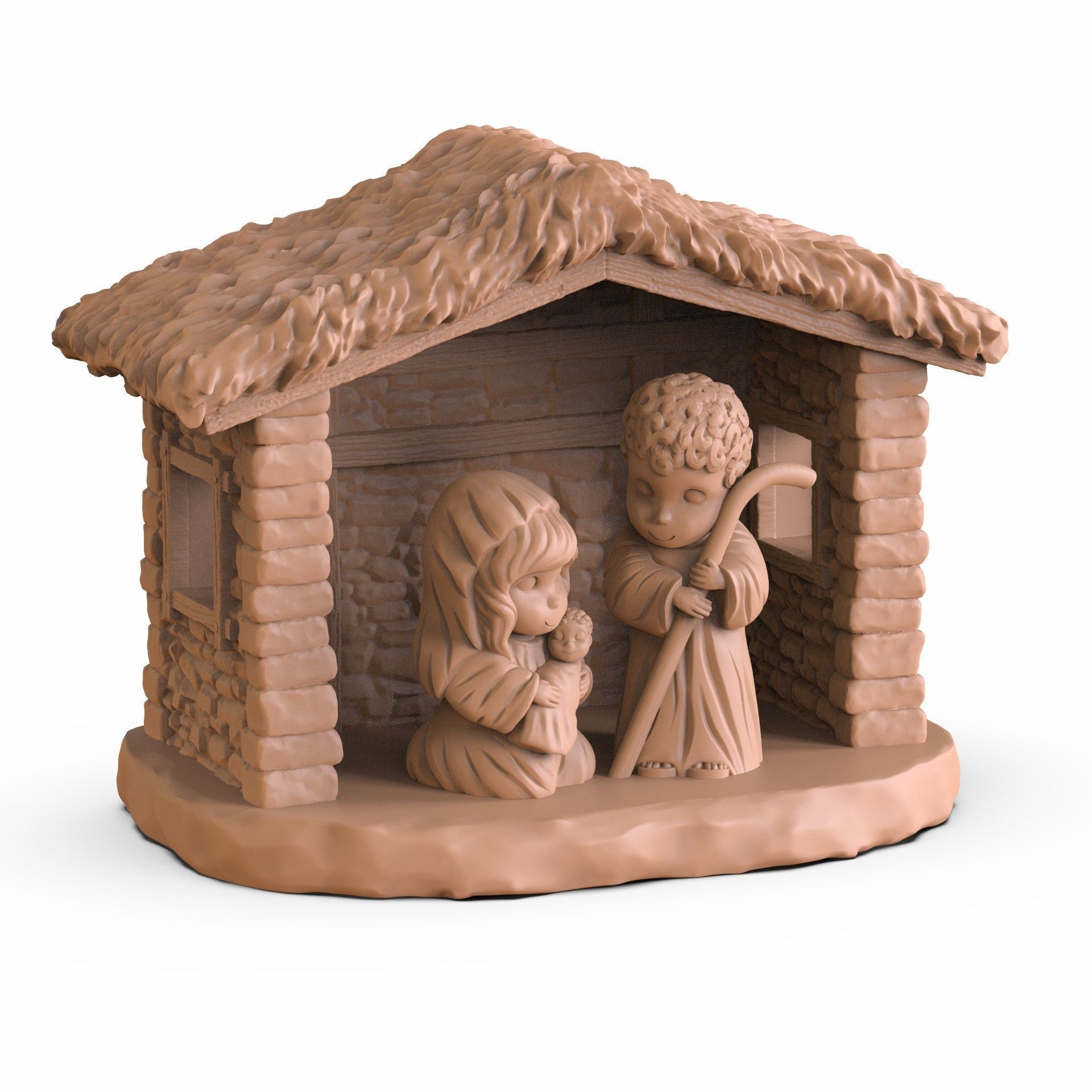 Christmas Crib baby jesus 3D print model_51