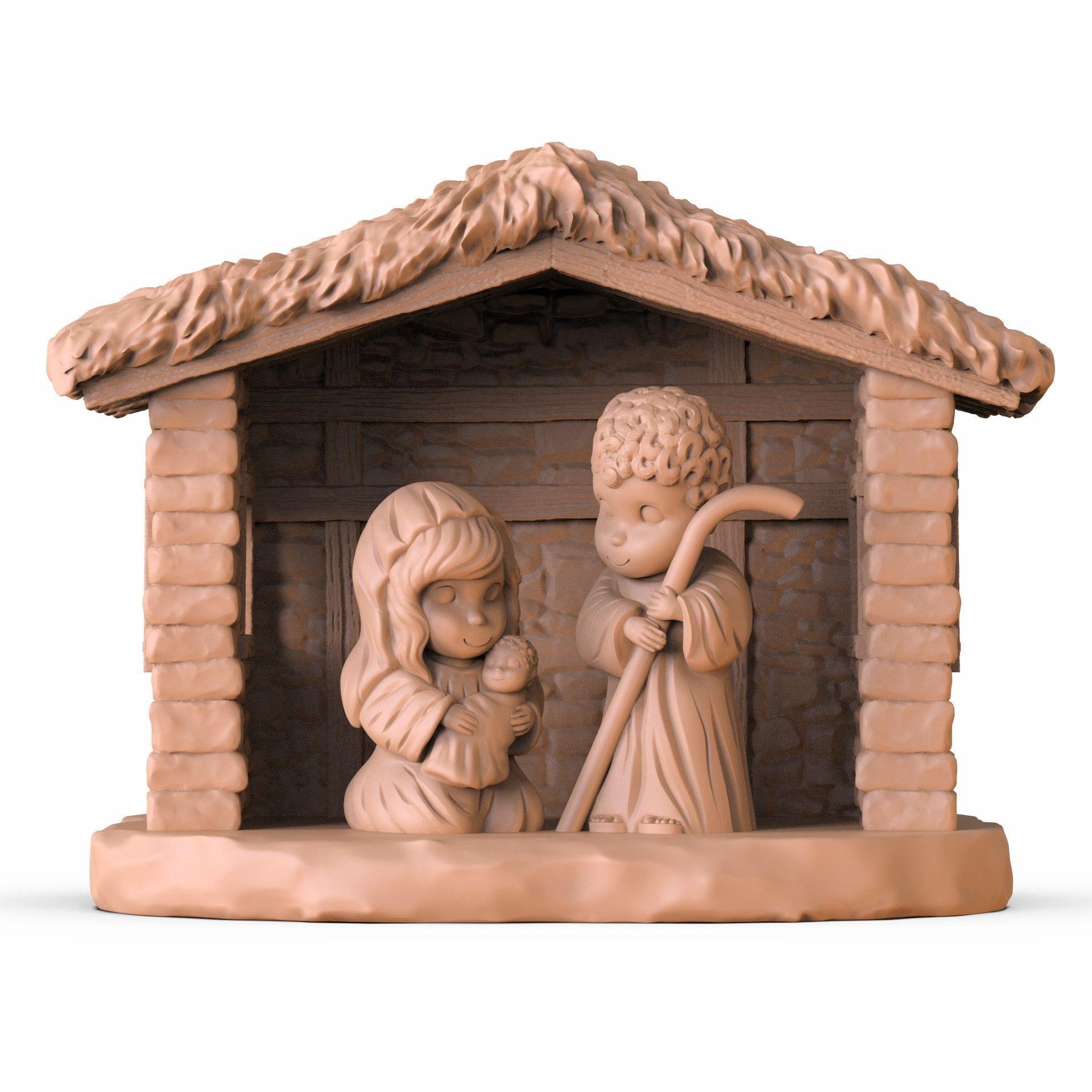 Christmas Crib baby jesus 3D print model_48