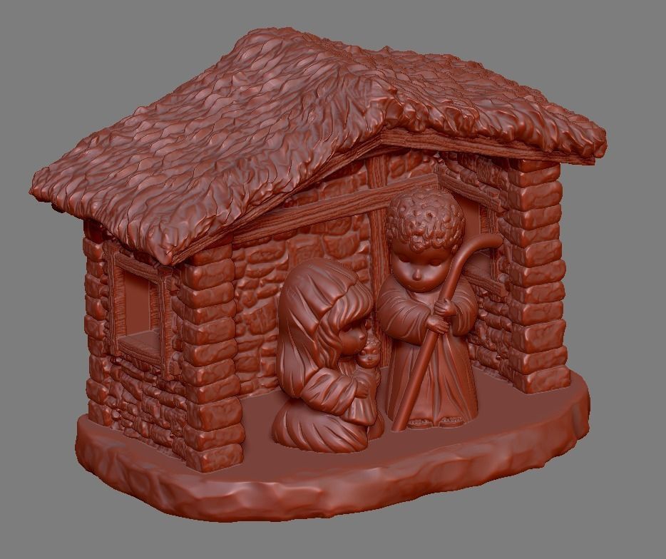 Christmas Crib baby jesus 3D print model_8