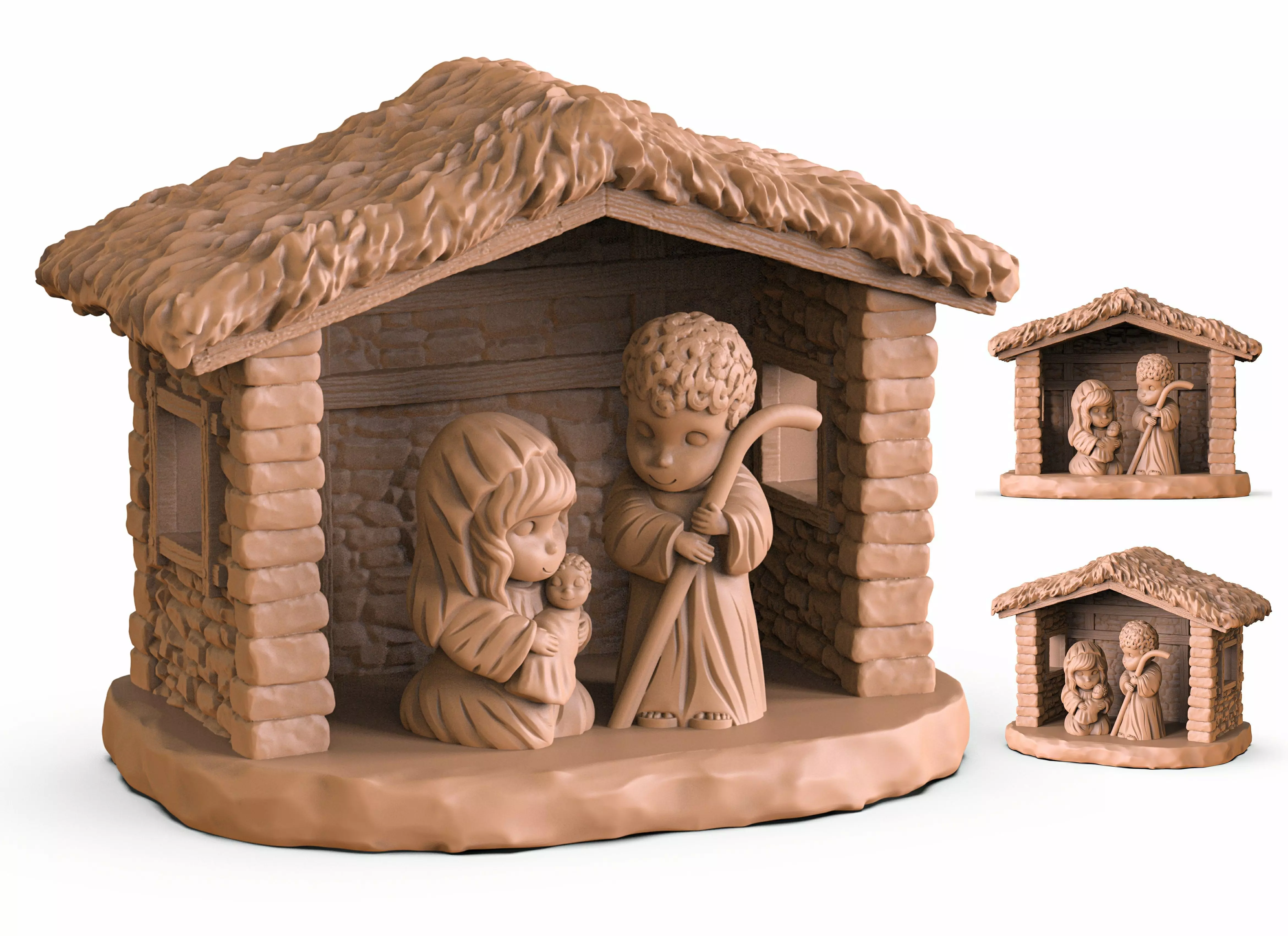 Christmas Crib baby jesus 3D print model_0