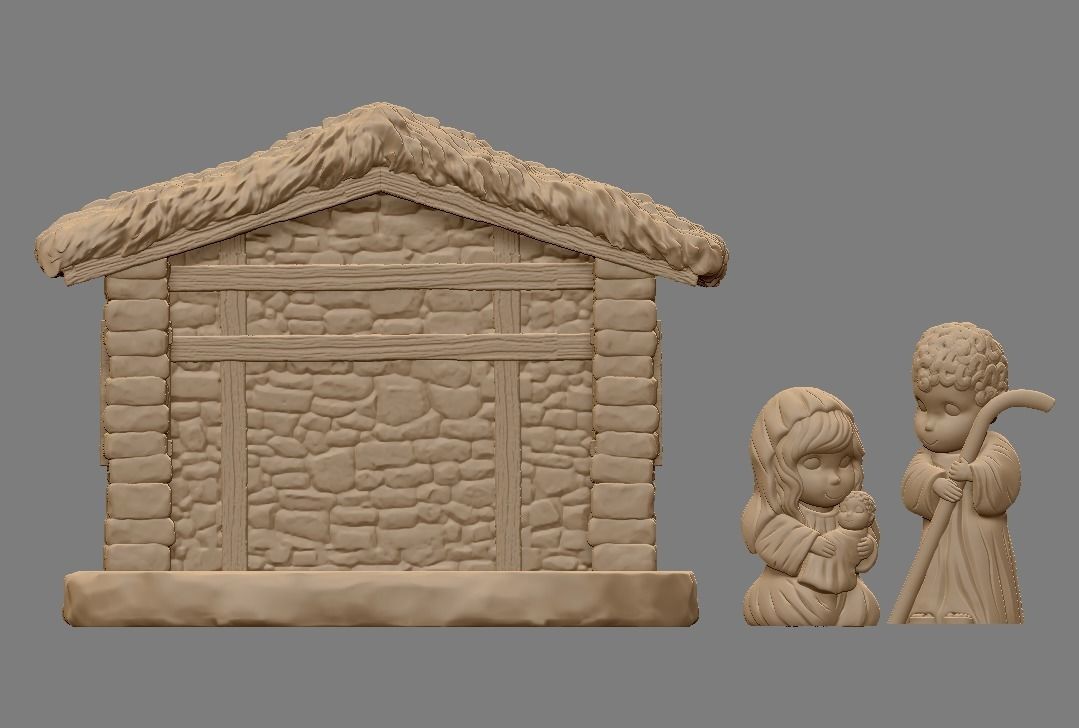 Christmas Crib baby jesus 3D print model_5