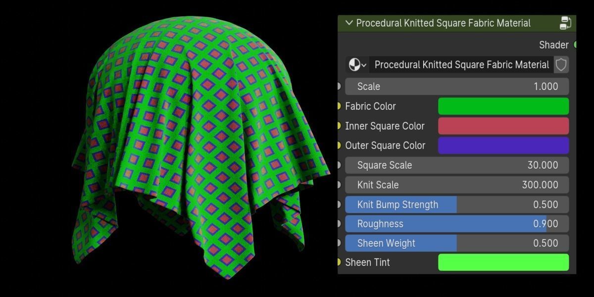 Blender Procedural Fabric Materials Package 3 Texture_8