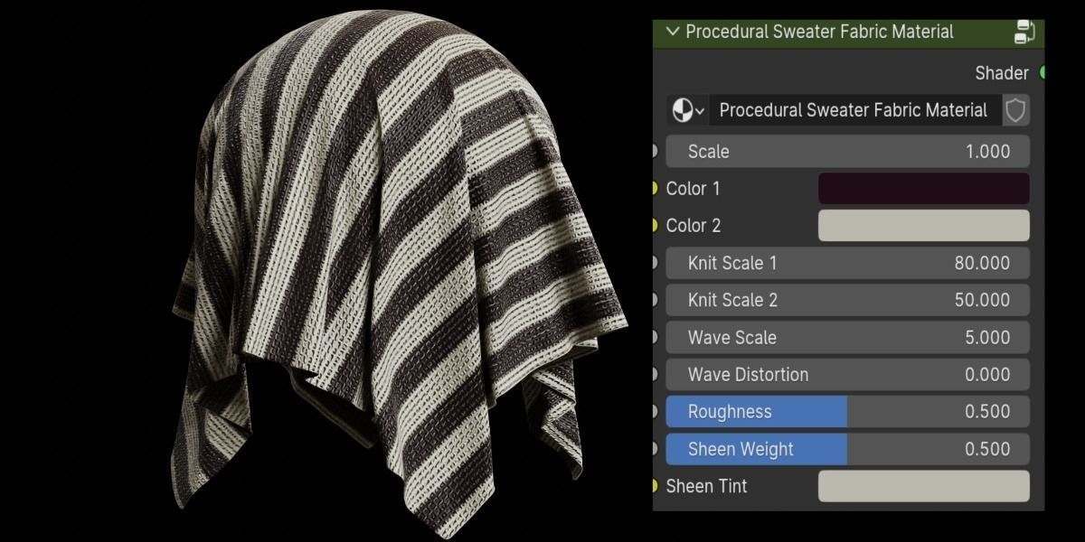 Blender Procedural Fabric Materials Package 3 Texture_4