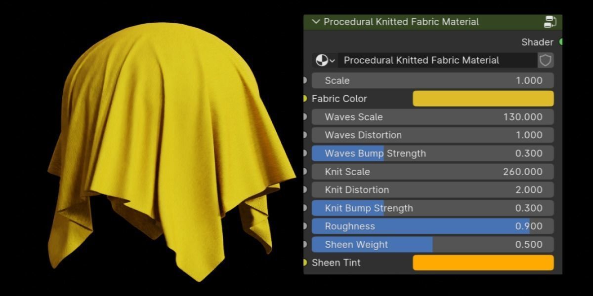 Blender Procedural Fabric Materials Package 3 Texture_7