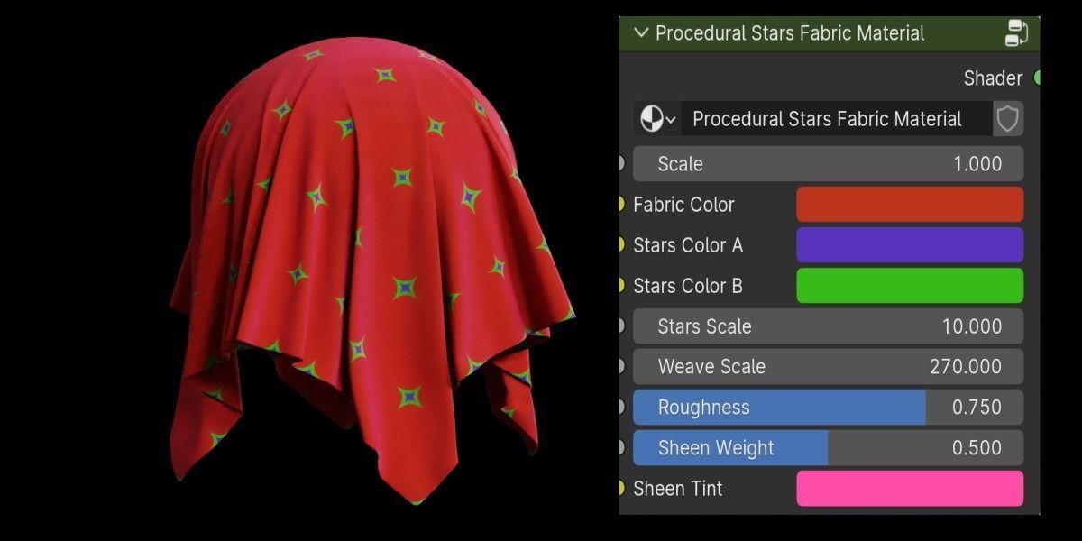 Blender Procedural Fabric Materials Package 3 Texture_6