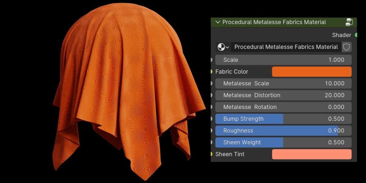 Blender Procedural Fabric Materials Package 3 Texture_12