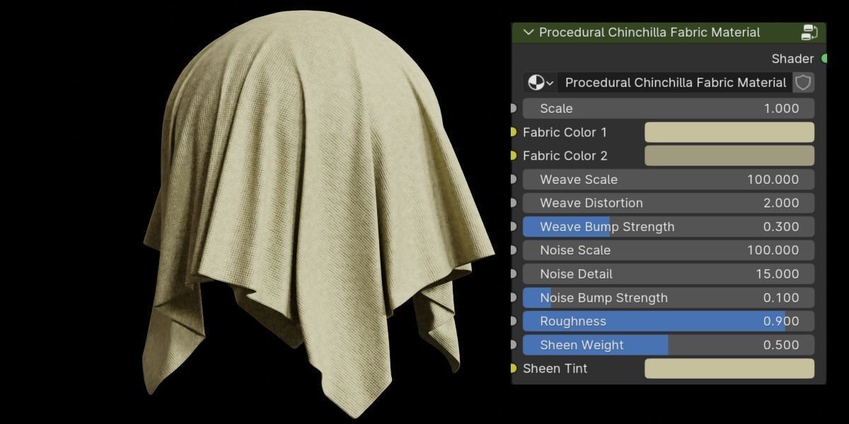 Blender Procedural Fabric Materials Package 3 Texture_11