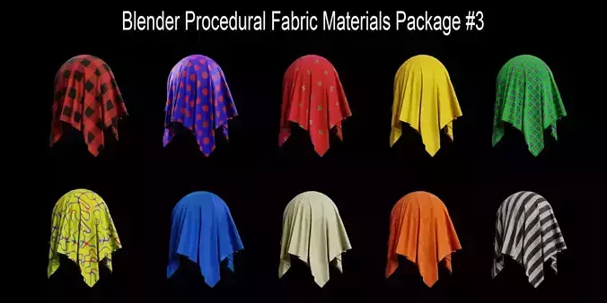 Blender Procedural Fabric Materials Package 3