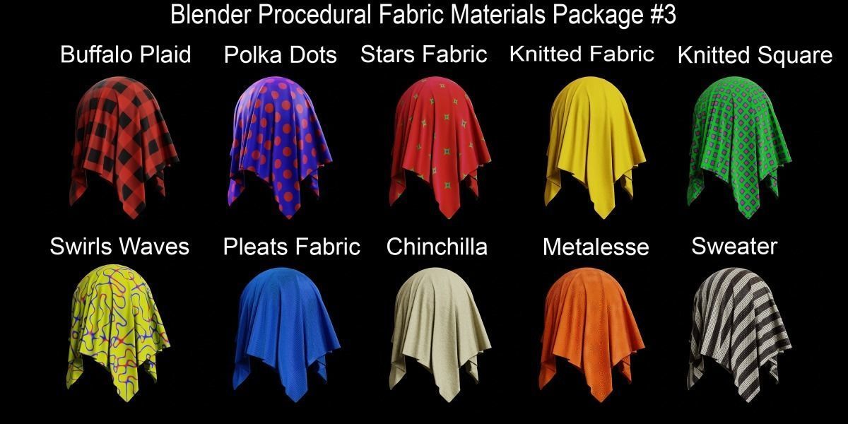 Blender Procedural Fabric Materials Package 3 Texture_1