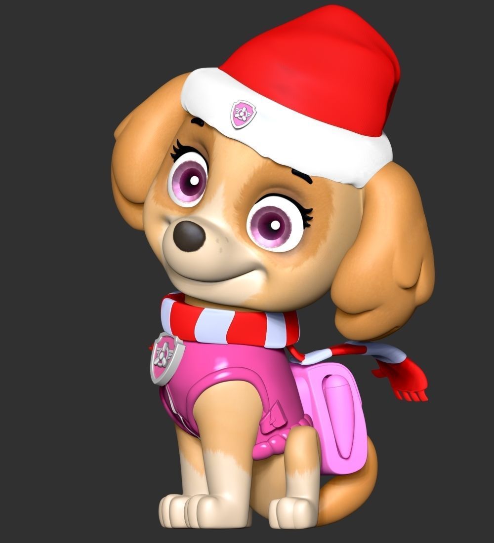 Skye Christmas - Paw Patrol 3D print model_5