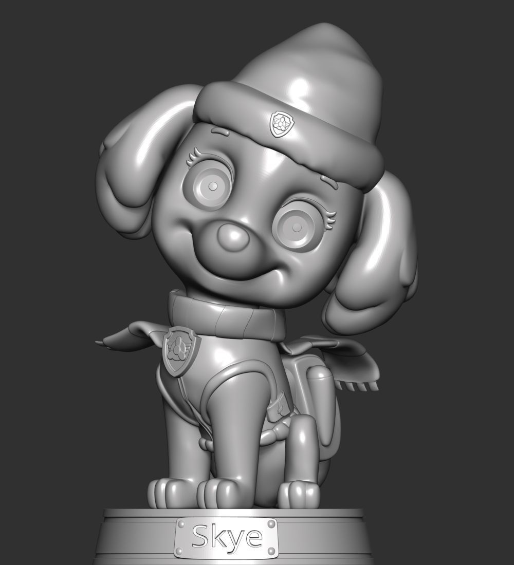 Skye Christmas - Paw Patrol 3D print model_4