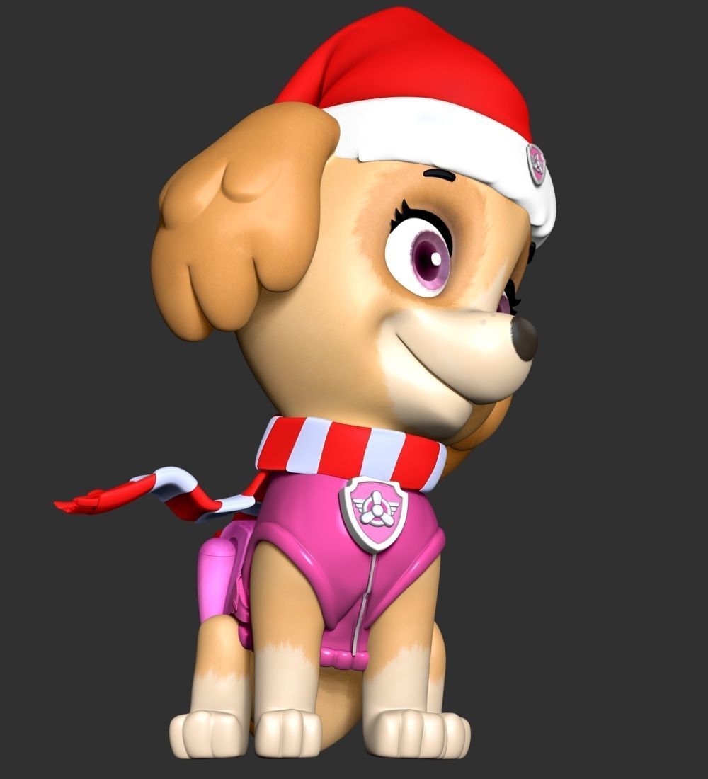 Skye Christmas - Paw Patrol 3D print model_7