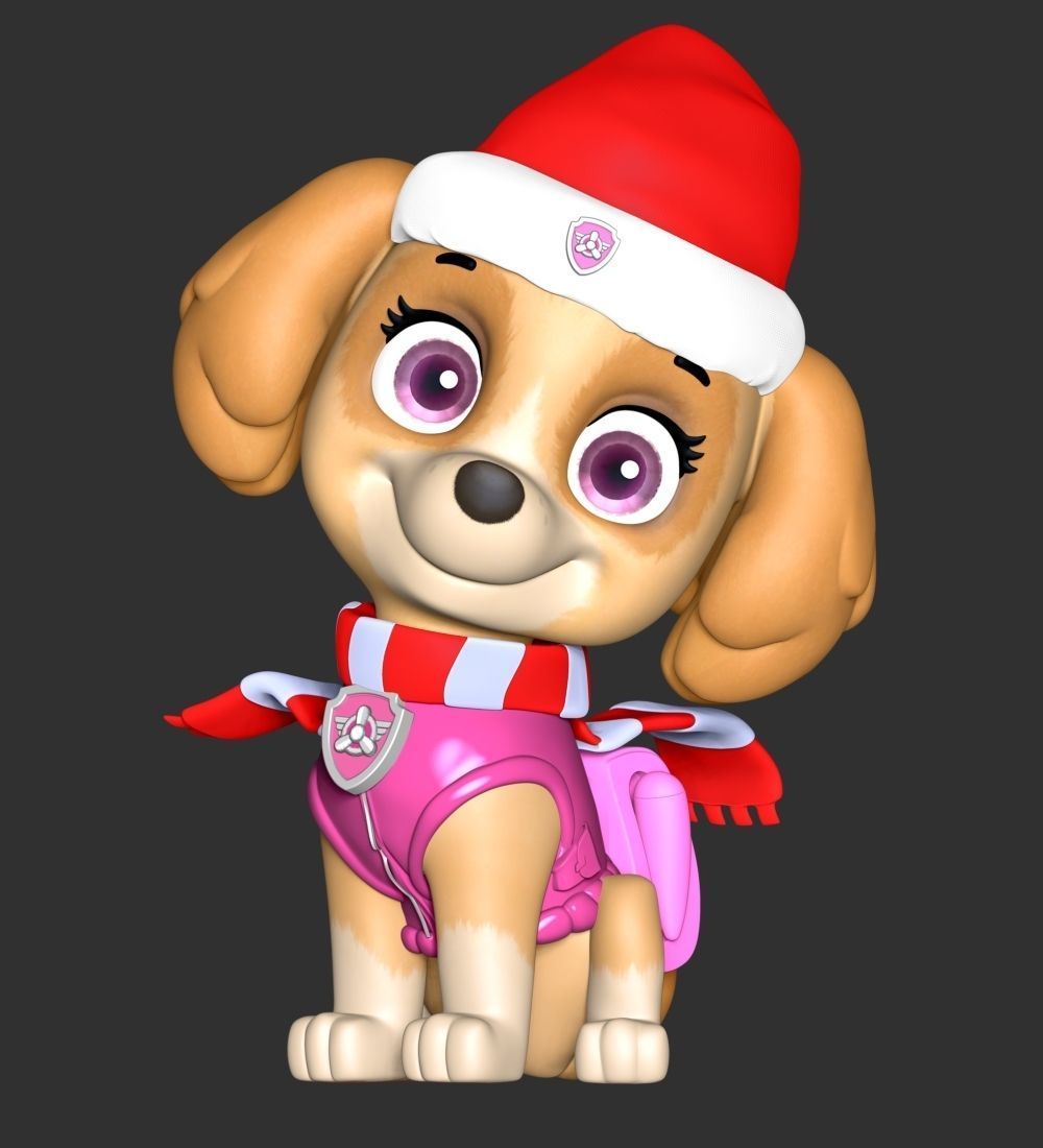 Skye Christmas - Paw Patrol 3D print model_9