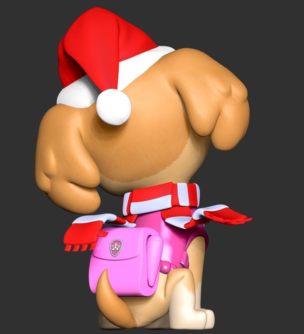 Skye Christmas - Paw Patrol 3D print model_8