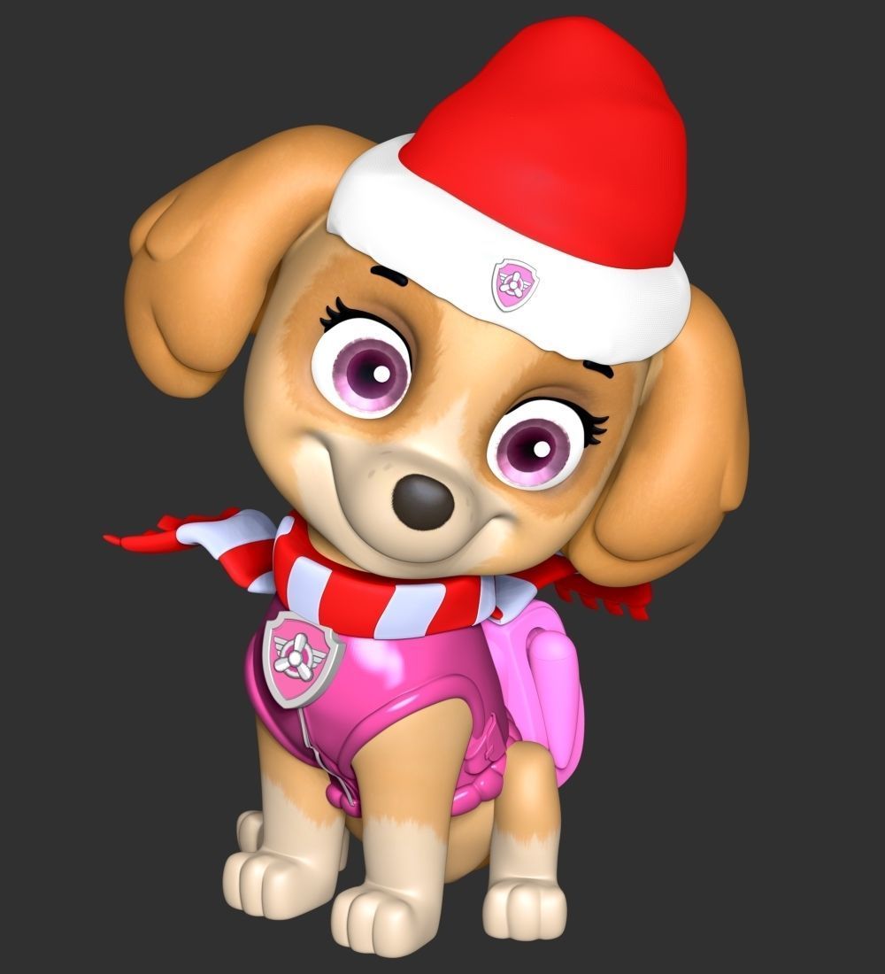 Skye Christmas - Paw Patrol 3D print model_6