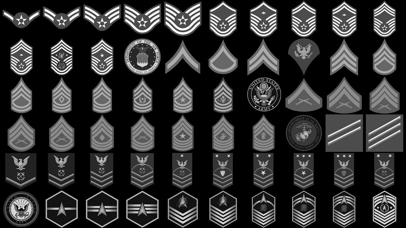 Military Rank and Badges Alpha-Brush Vol1 3D model | CGTrader