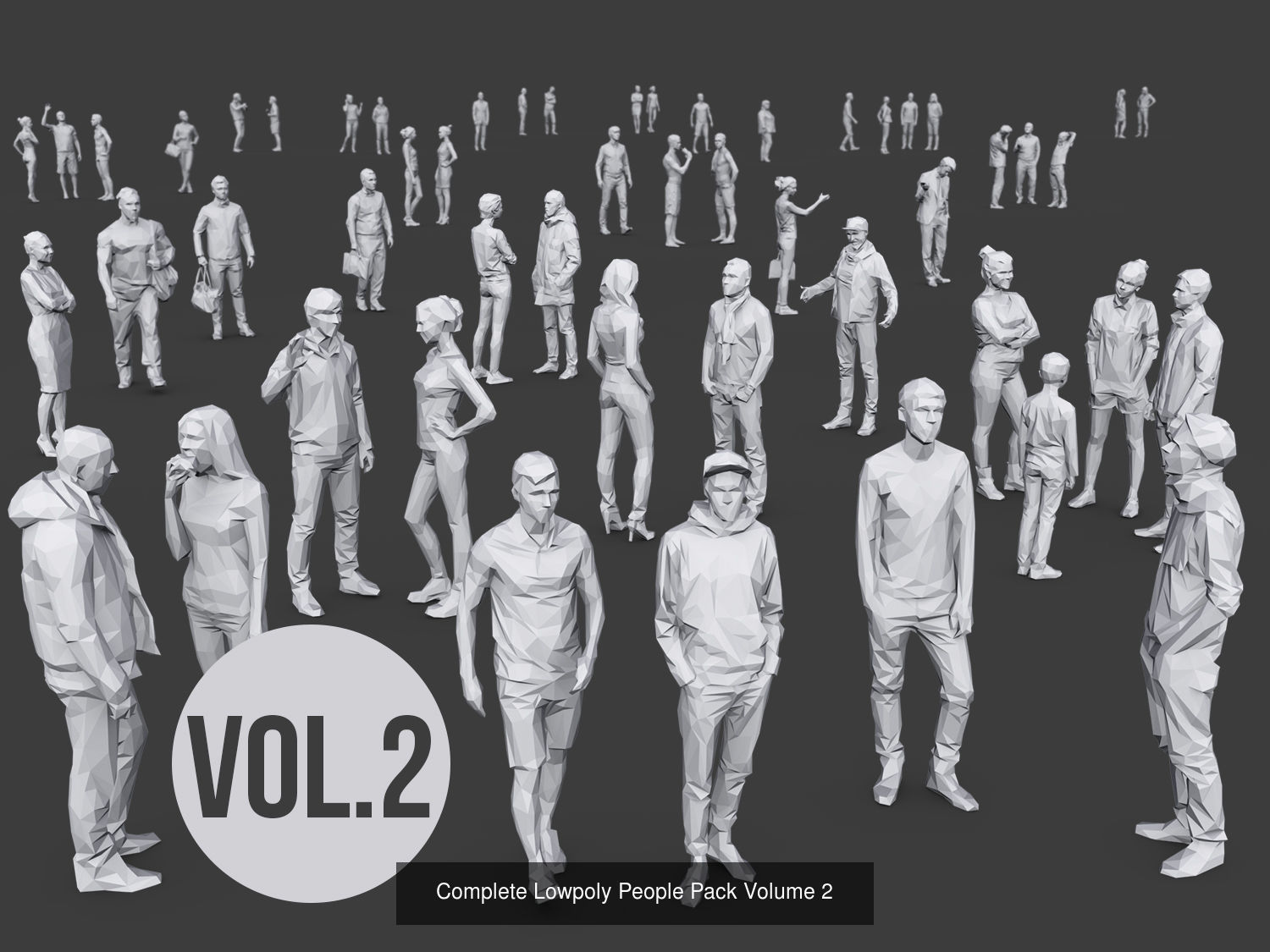Lowpoly People All-in-one 3D Model Collection_4
