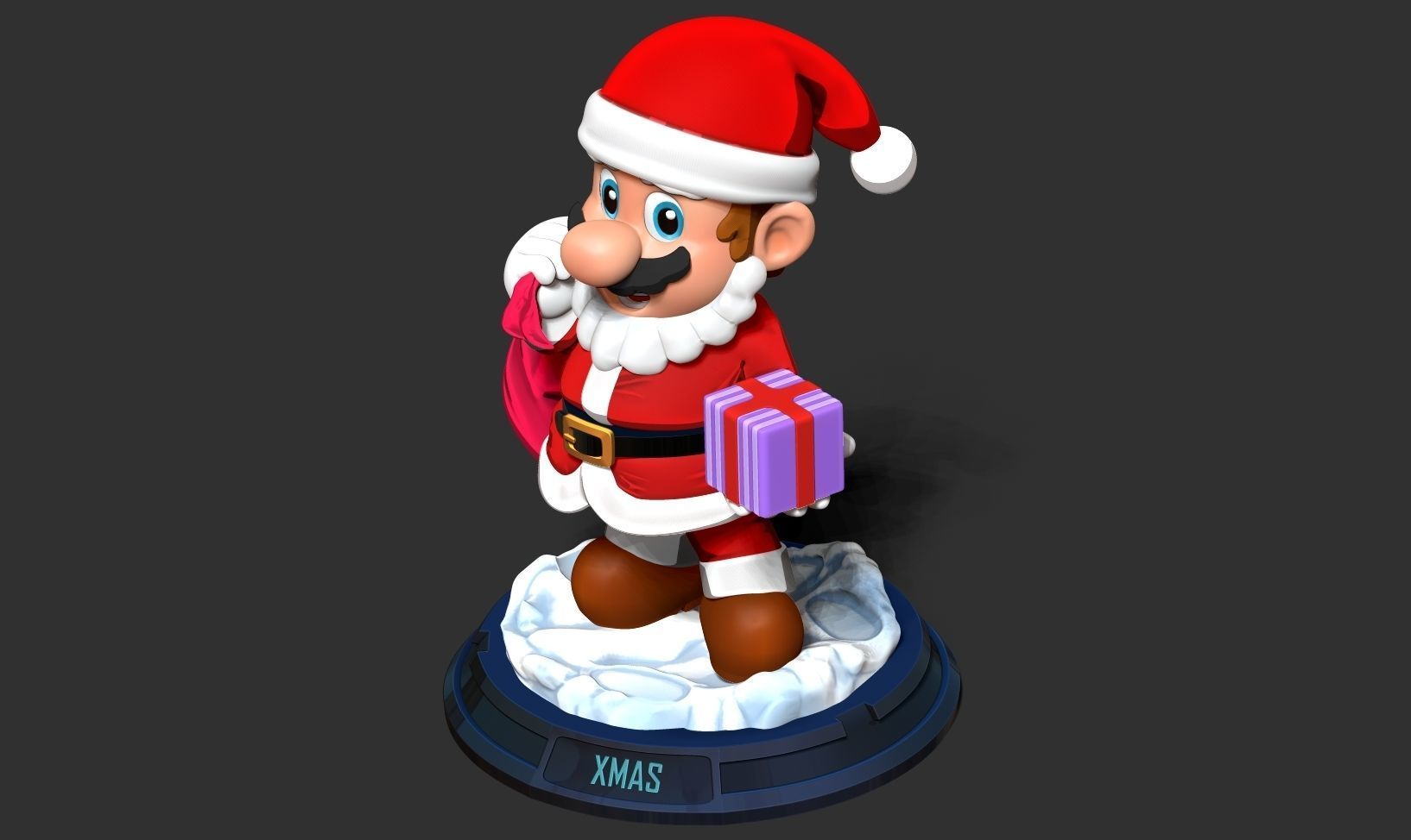 Santa Mario - Merry Christmas 3D print model_15