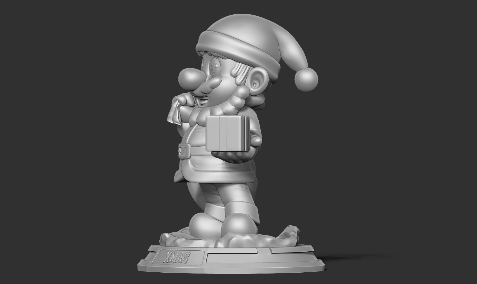 Santa Mario - Merry Christmas 3D print model_12