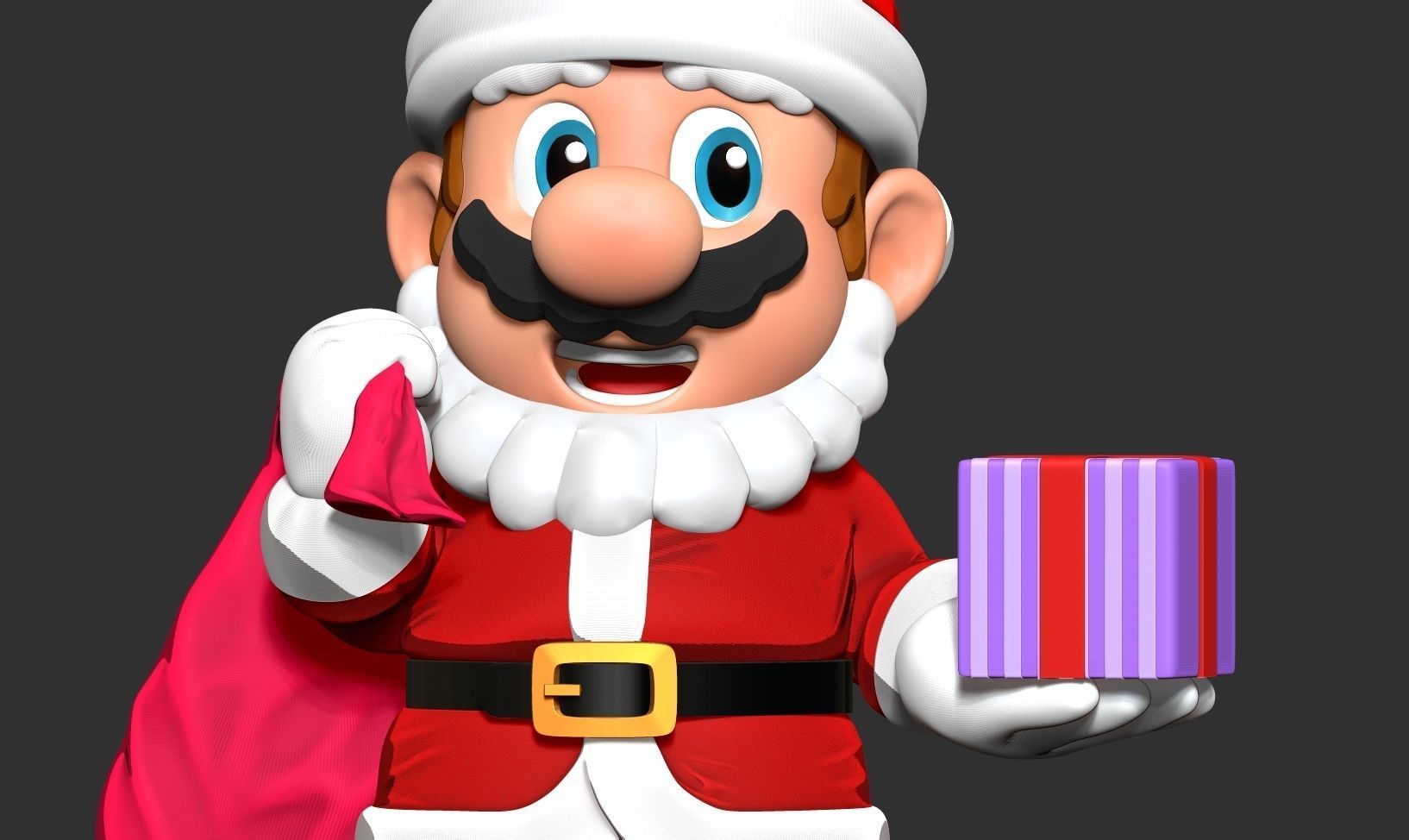 Santa Mario - Merry Christmas 3D print model_4