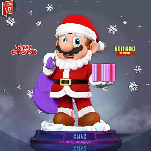 Santa Mario - Merry Christmas 3D print model