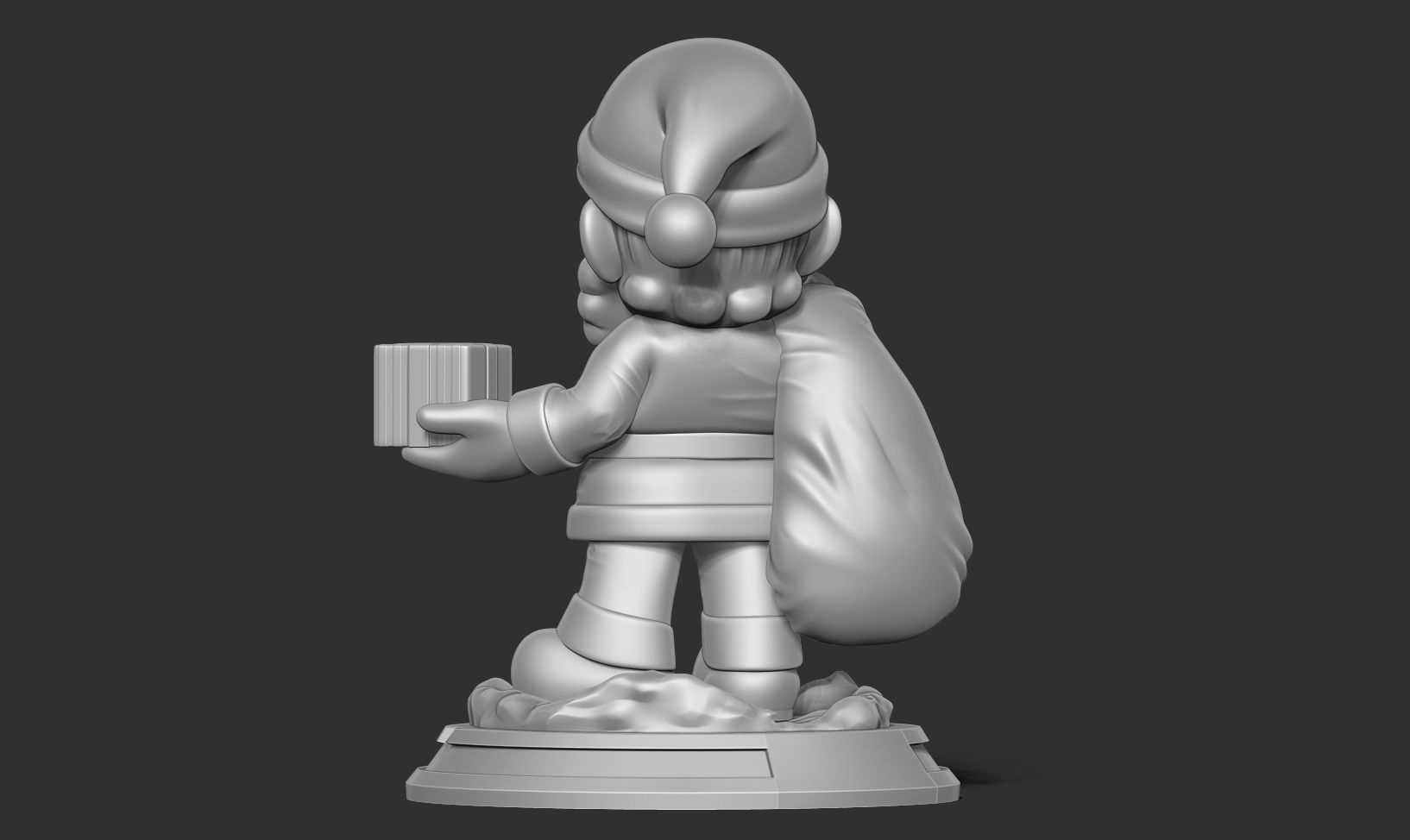 Santa Mario - Merry Christmas 3D print model_8