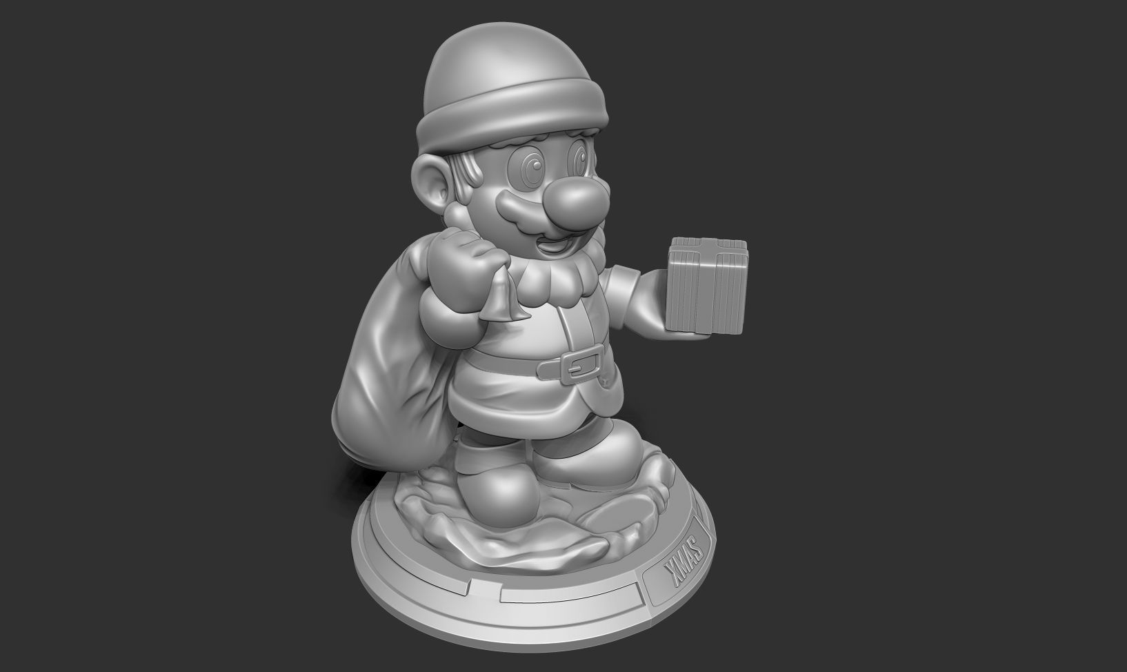 Santa Mario - Merry Christmas 3D print model_18