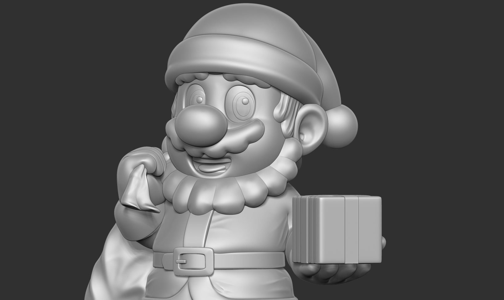 Santa Mario - Merry Christmas 3D print model_7