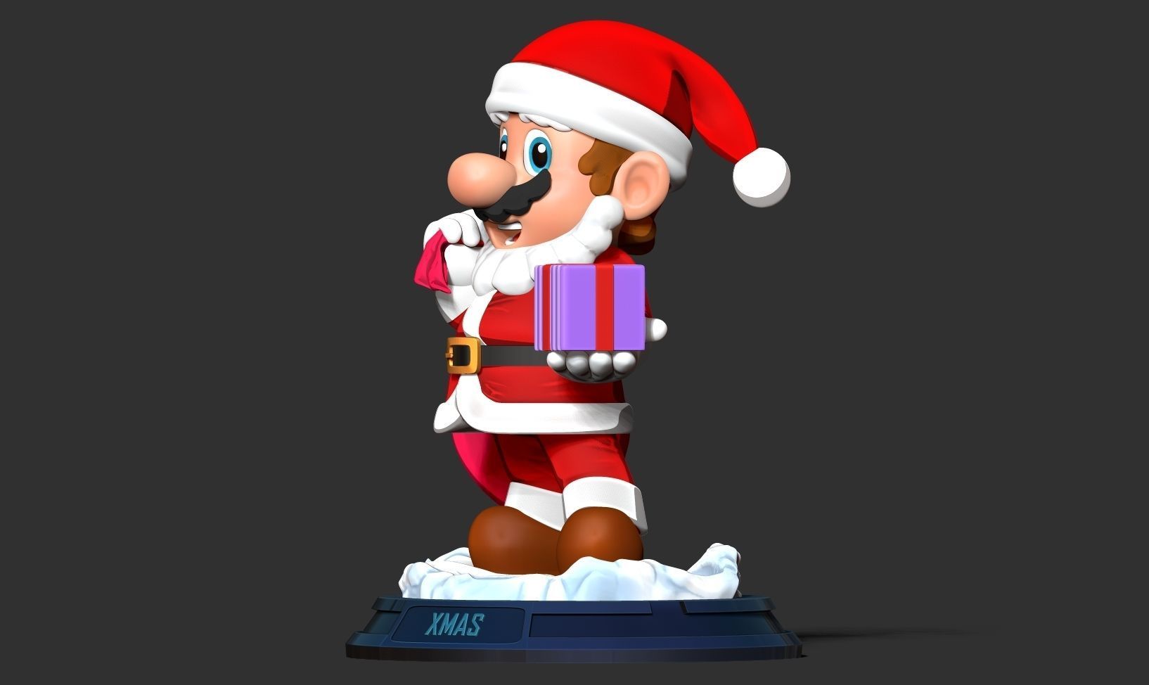 Santa Mario - Merry Christmas 3D print model_11
